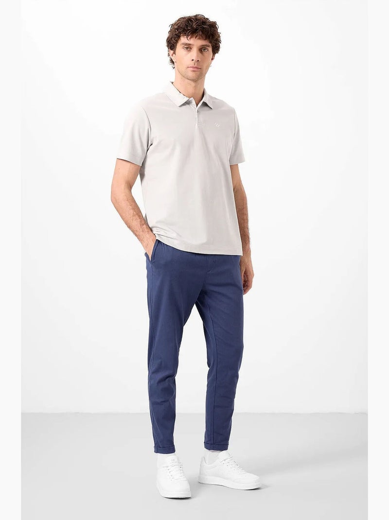 Polo coton élasthanne tommy Gris clair - Kiabi