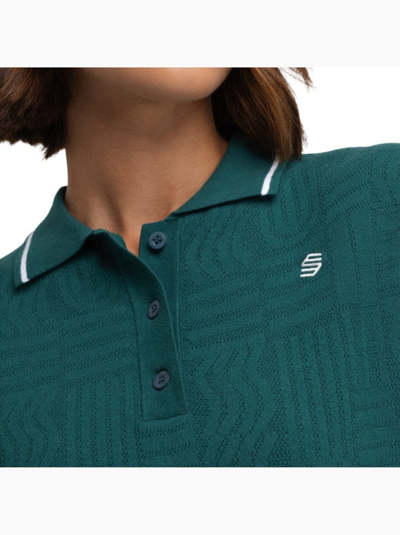 Polo de golf maille femme golf femme hazard teal Vert - Kiabi