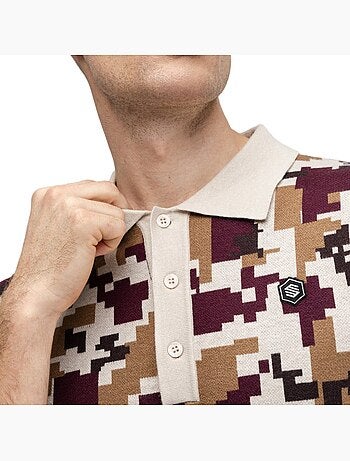 Polo de golf maille homme golf homme trevino sand
