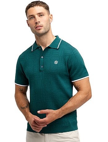 Polo de golf maille homme golf homme trevino teal