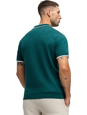 Polo de golf maille homme golf homme trevino teal