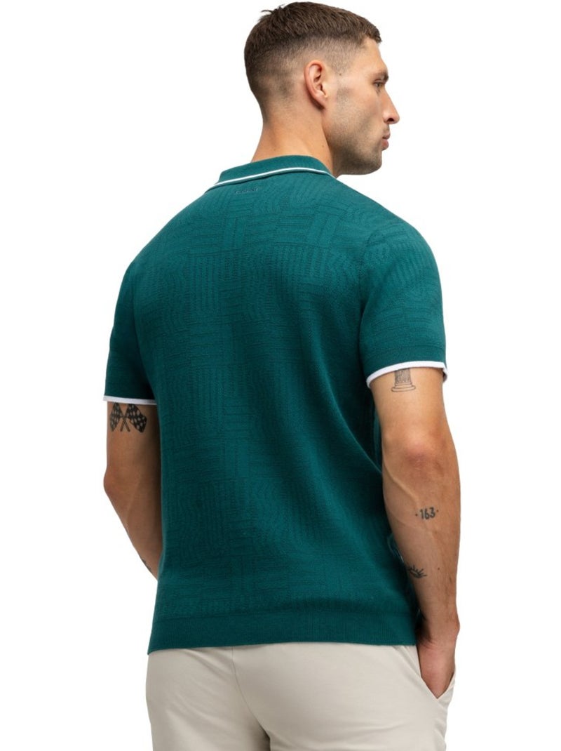 Polo de golf maille homme golf homme trevino teal Vert - Kiabi
