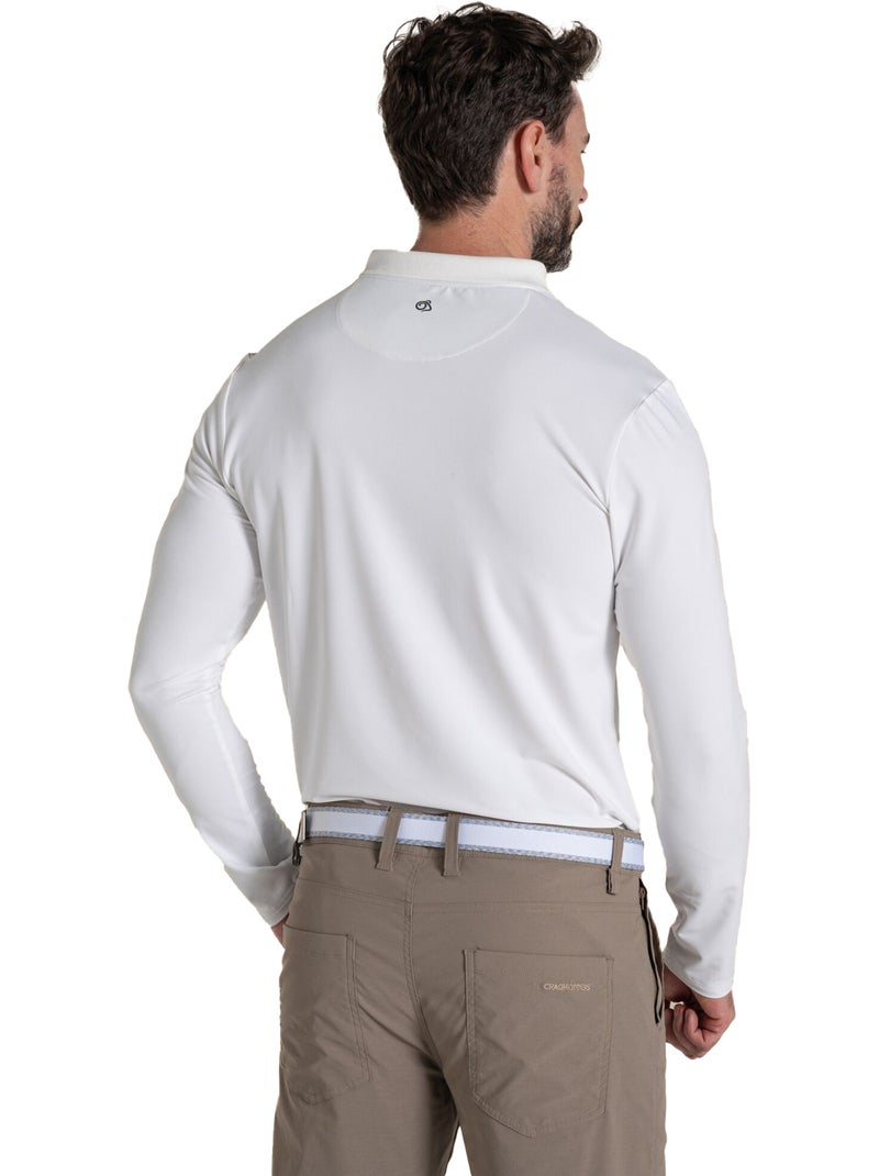 Polo de golf manches longues bramshaw - craghoppers Blanc - Kiabi