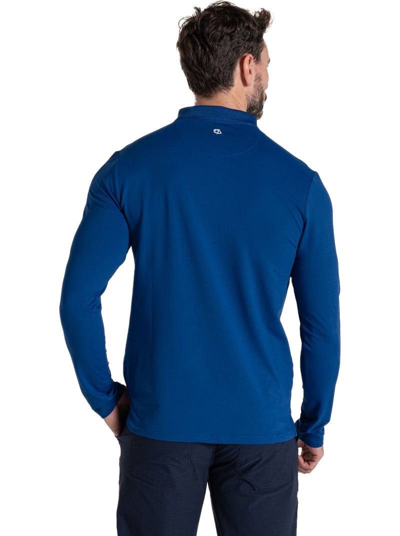 Polo de golf manches longues bramshaw - craghoppers Bleu marine - Kiabi