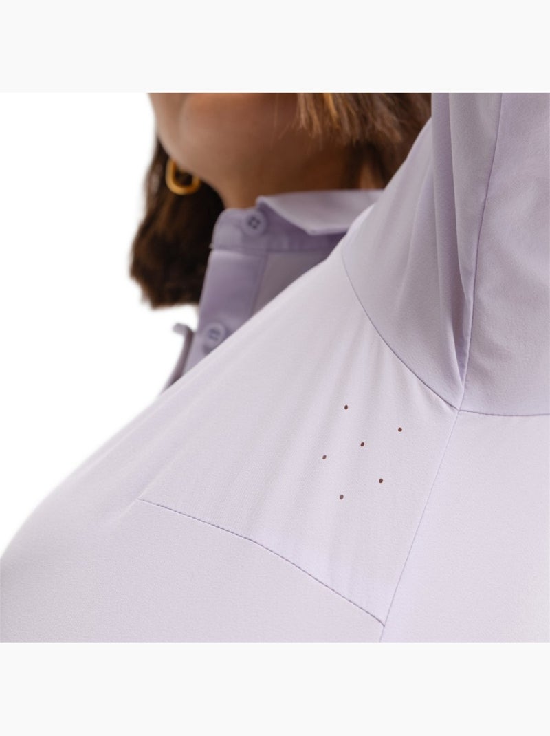 Polo de golf technique manches courtes femme golf femme sawgrass lilac Violet - Kiabi