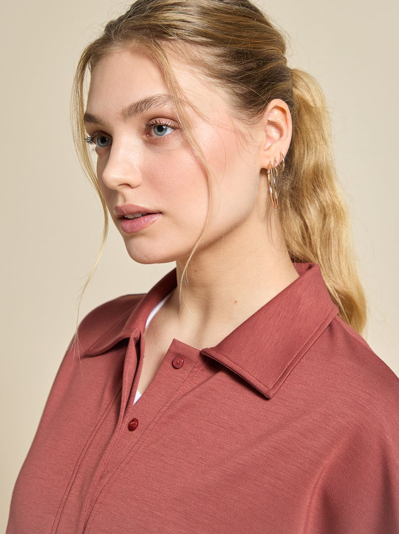 Polo de sport oversize - (ekstract) Terracotta - Kiabi