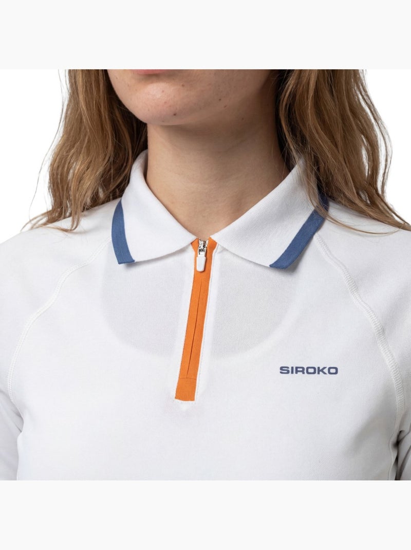 Polo de tennis demi-zip femme tennis femme player-w Blanc - Kiabi