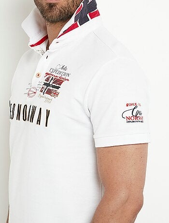 Polo détail revers col et motif placé - AFIBEL