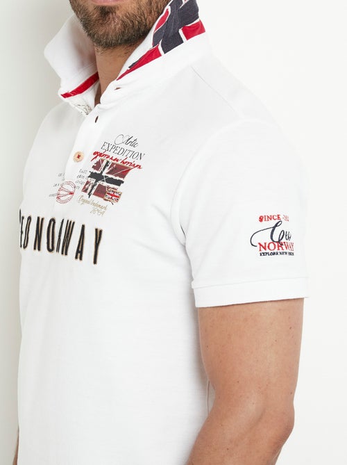 Polo détail revers col et motif placé - AFIBEL - Kiabi