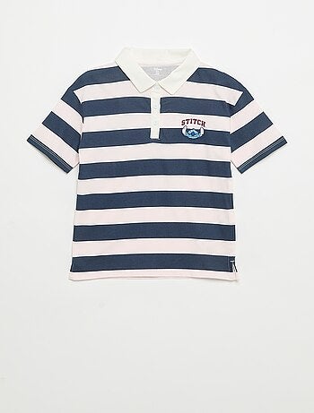Polo 'Disney 'Stitch' rayé à manches courtes