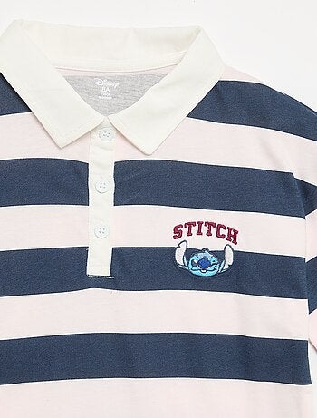 Polo 'Disney 'Stitch' rayé à manches courtes