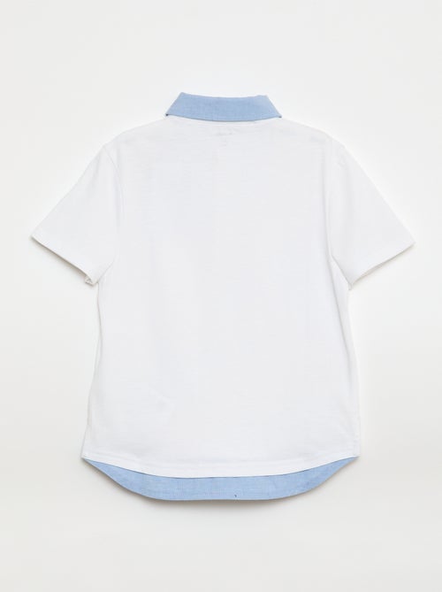 Polo effet 2-en-1 à manches courtes - Kiabi