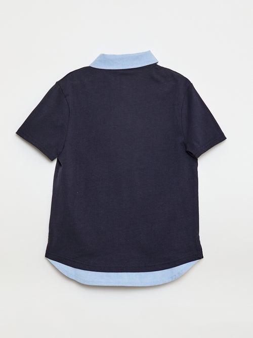 Polo effet 2-en-1 à manches courtes - Kiabi Polo effet 2-en-1 à manches courtes - Kiabi