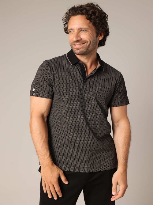 Polo en 100% coton à motif géométrique raffiné 'Deeluxe' - Kiabi