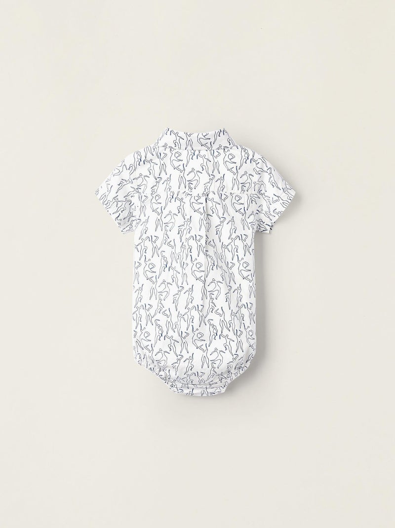 Polo en 100 % coton, avec impression PICASSO Blanc - Kiabi