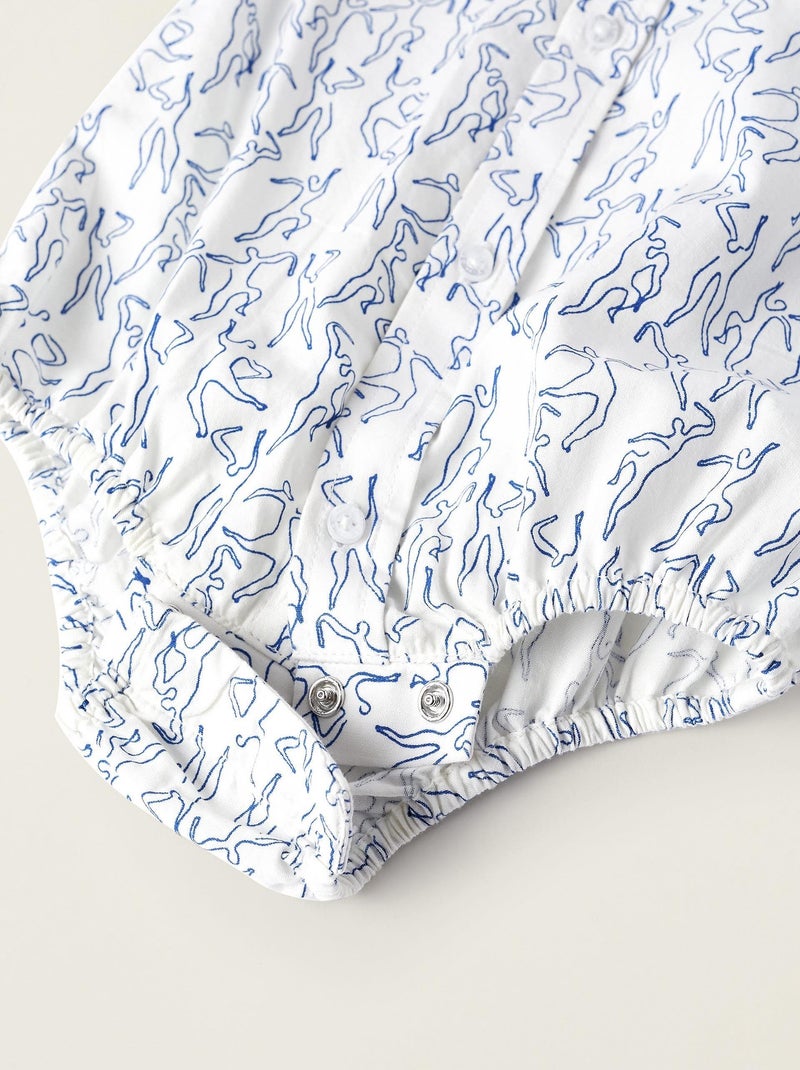 Polo en 100 % coton, avec impression PICASSO Blanc - Kiabi