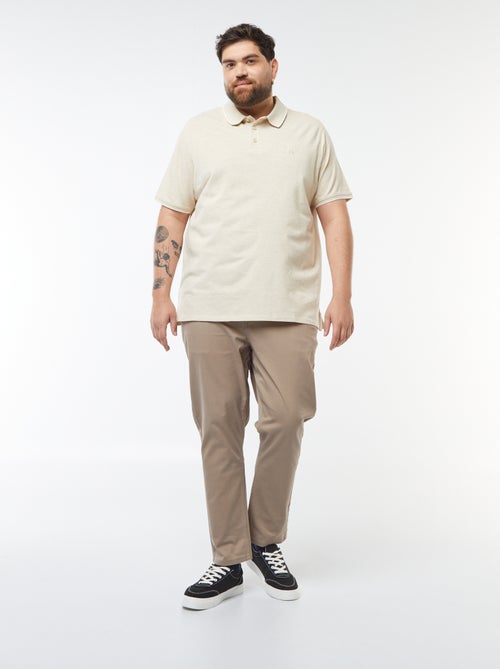 Polo en coton à contrastes - Kiabi