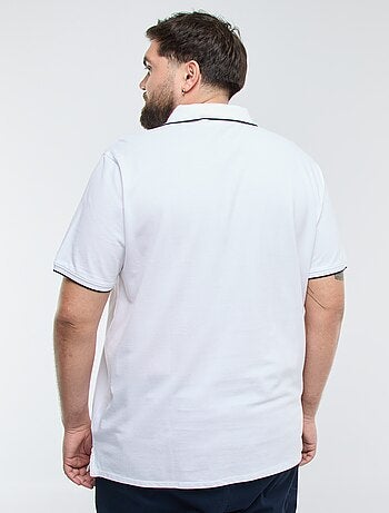 Polo en coton à contrastes