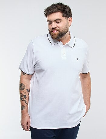 Polo en coton à contrastes