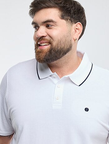 Polo en coton à contrastes