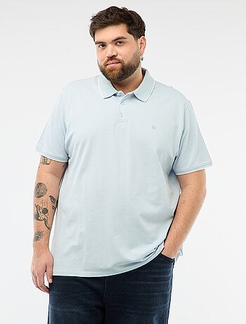 Polo en coton à contrastes