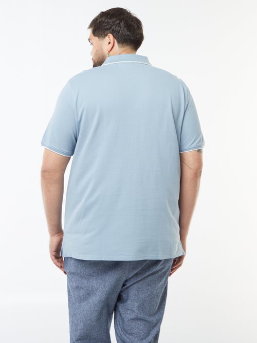Polo en coton à contrastes - Kiabi