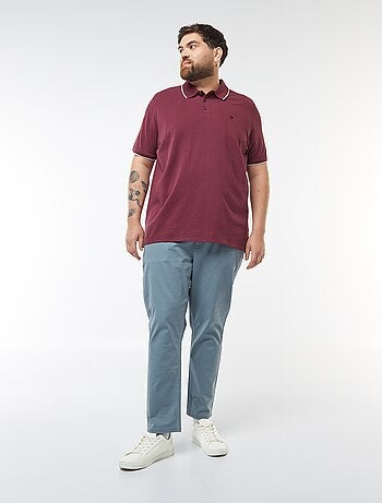 Polo en coton à contrastes