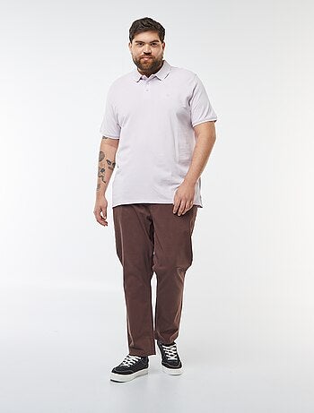 Polo en coton à contrastes