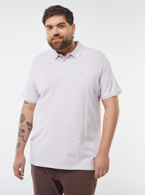Polo en coton à contrastes - Kiabi