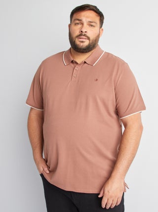 Polo en coton à contrastes
