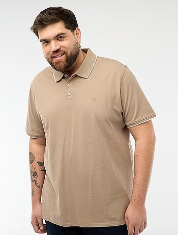 Polo en coton à contrastes
