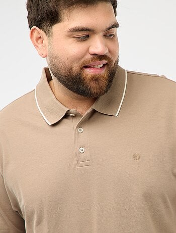 Polo en coton à contrastes
