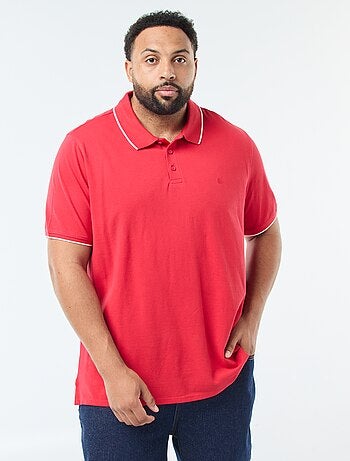 Polo en coton à contrastes