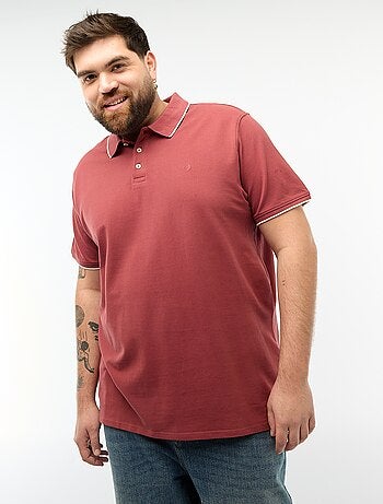 Polo en coton à contrastes