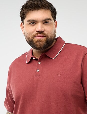 Polo en coton à contrastes