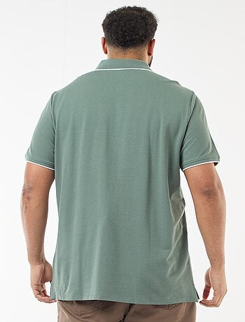 Polo en coton à contrastes