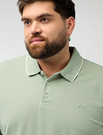 Polo en coton à contrastes