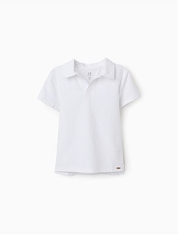 Polo en coton à jacquard