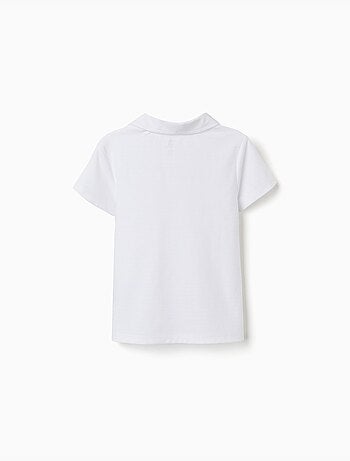 Polo en coton à jacquard