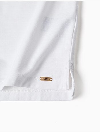 Polo en coton à jacquard