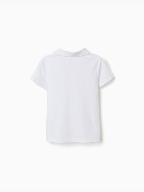 Polo en coton à jacquard - Kiabi