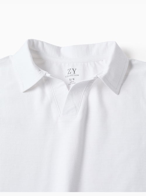Polo en coton à jacquard - Kiabi