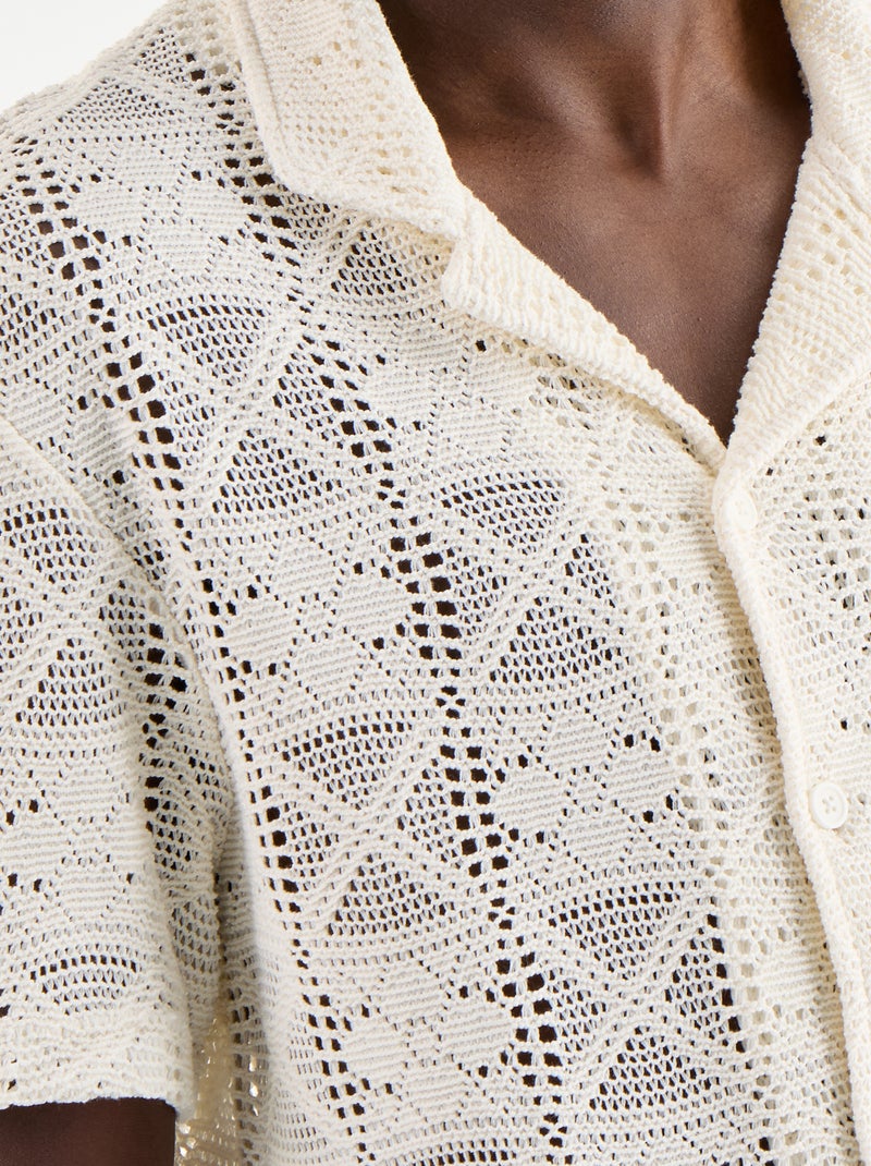 Polo en coton à manches courtes pour homme Blanc - Kiabi