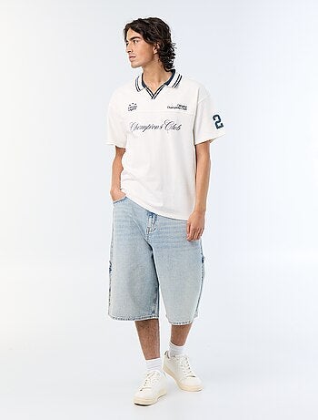 Polo en coton à manches courtes pour homme