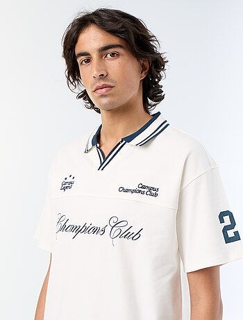 Polo en coton à manches courtes pour homme