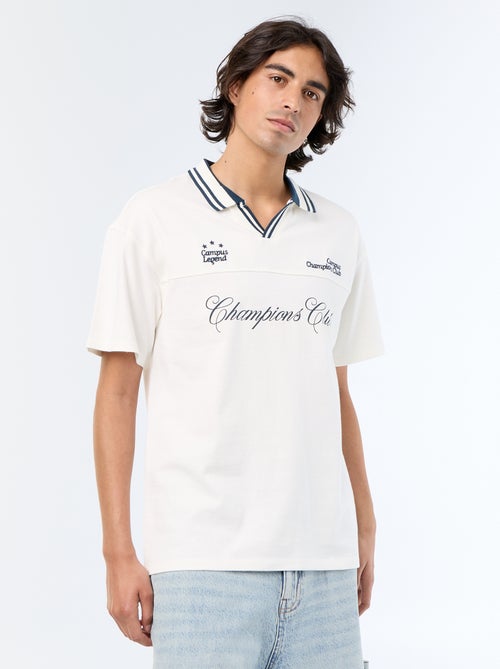 Polo en coton à manches courtes pour homme - Kiabi