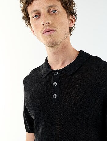 Polo en coton à manches courtes pour homme
