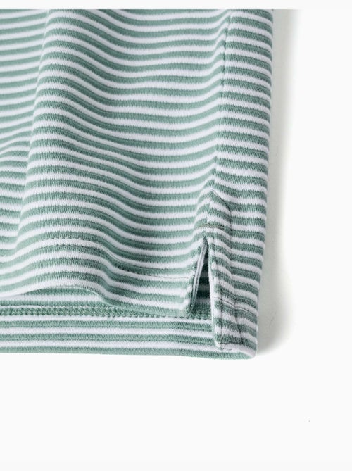 Polo en coton à rayures avec imprimé - Kiabi Polo en coton à rayures avec imprimé - Kiabi