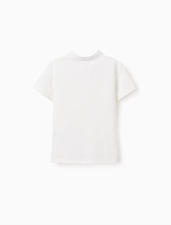 Polo en coton avec col mao et poche