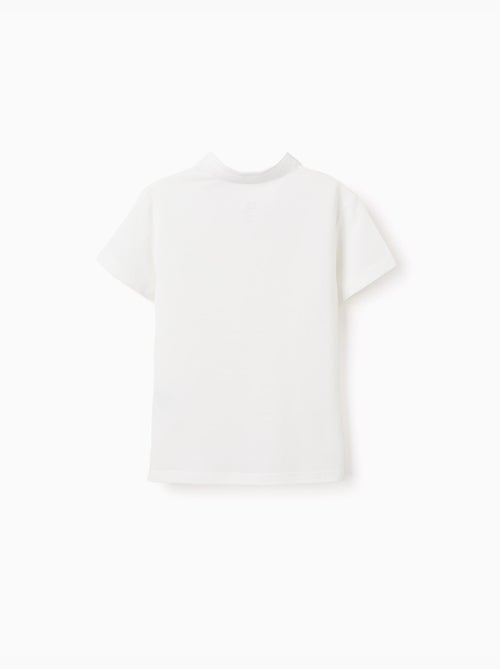 Polo en coton avec col mao et poche - Kiabi